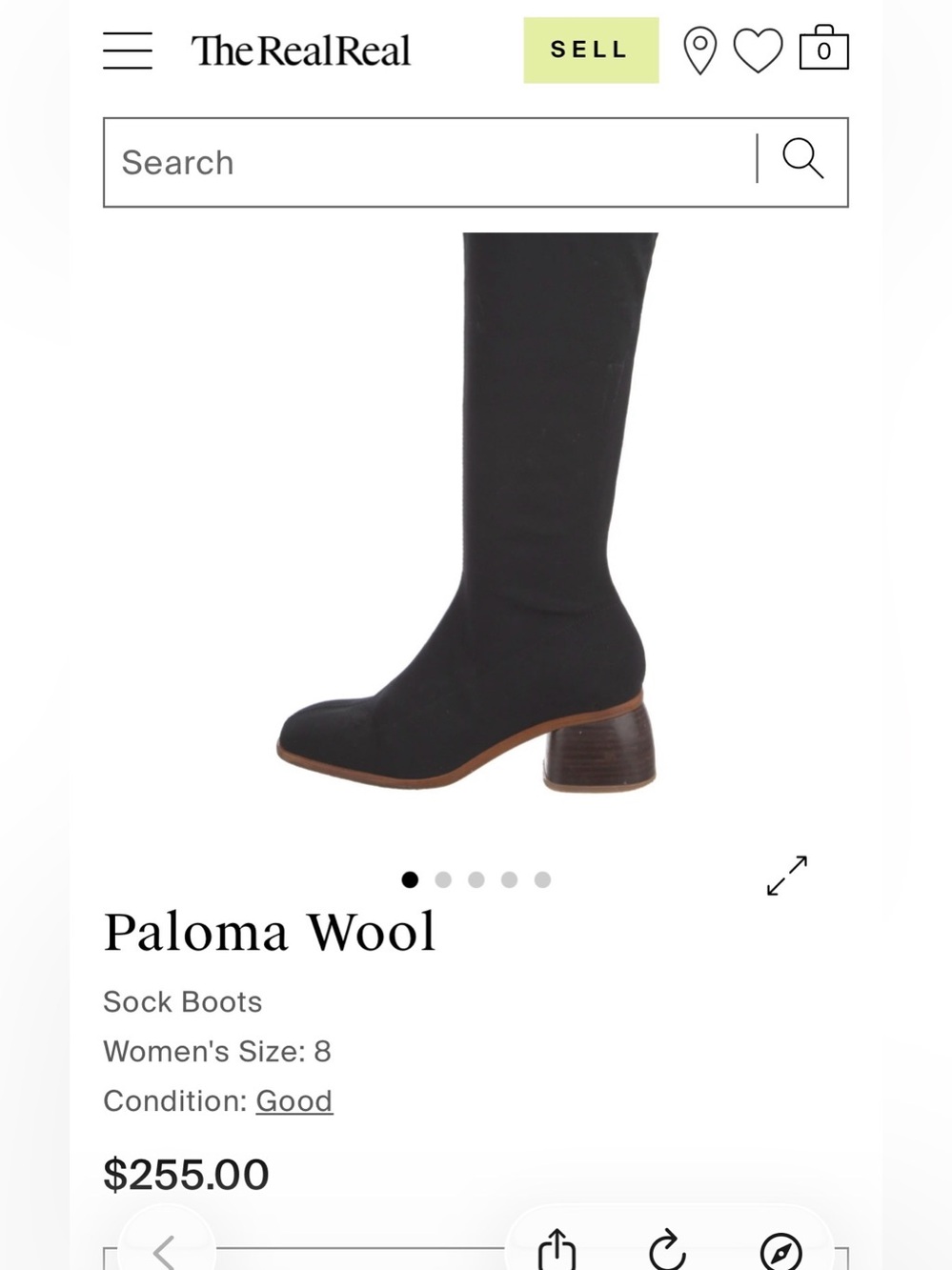Paloma Wool Black Over-the-Knee Stretch Sock Boots